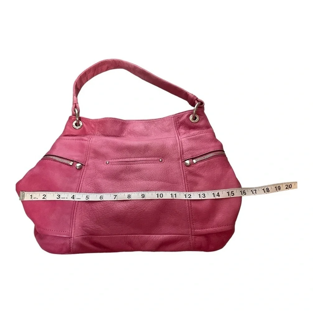 B Makowsky Soft Leather Pink Handbag